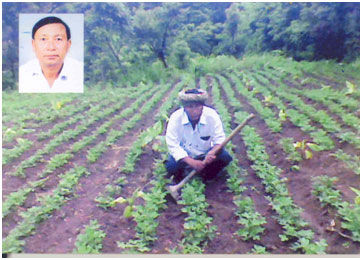 Shri. Y. Ibochou Singh, a pioneer of groundnut crop Karong villages